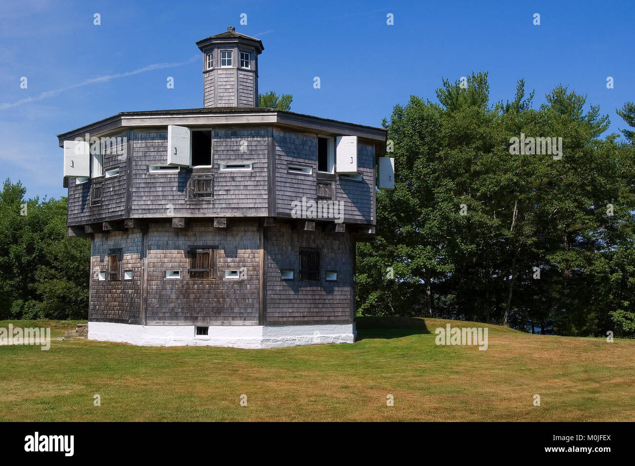 Fort blockhouse (1816) Maine, USA Stock Photo Alamy