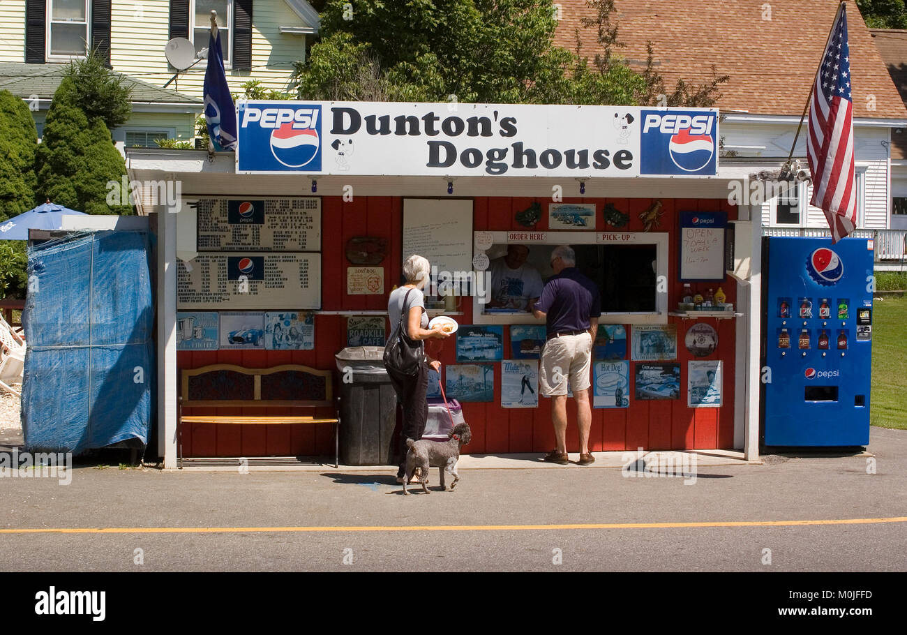 Dunton's Dog House -- Boothbay Harbor, Maine, USA Stock Photo