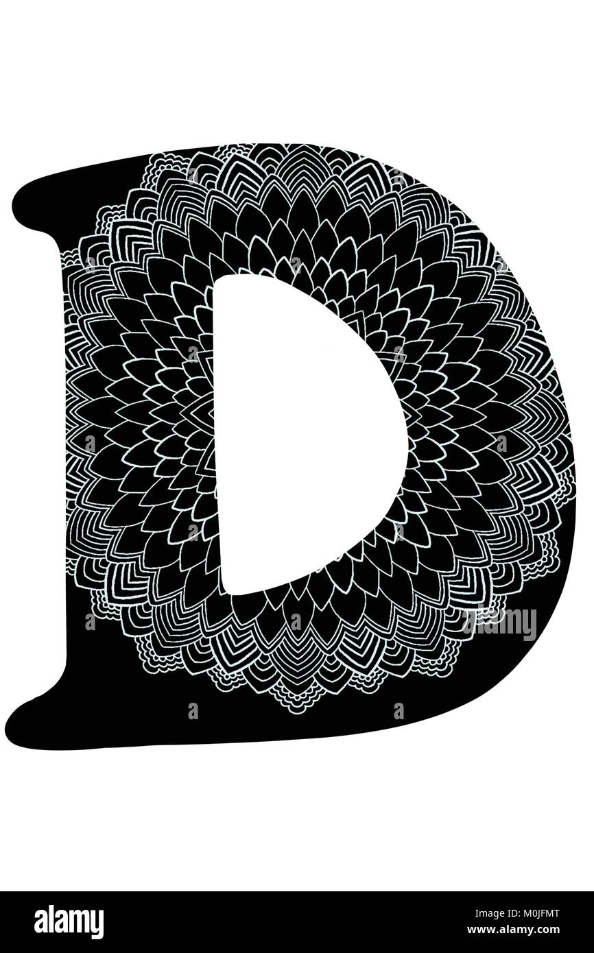 initial with lace design character for lettering Stock Photo - Alamy