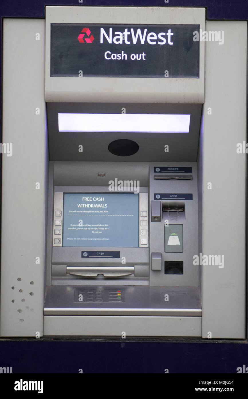 Natwest bank cash machine atm hires stock photography and images Alamy