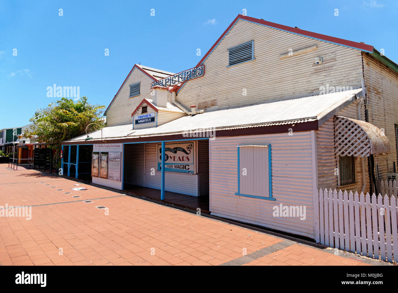 Sun Picture Gardens Worlds oldest operating outdoor picture theatre, Broome, West Kimberley, Western Australia Stock Photo
