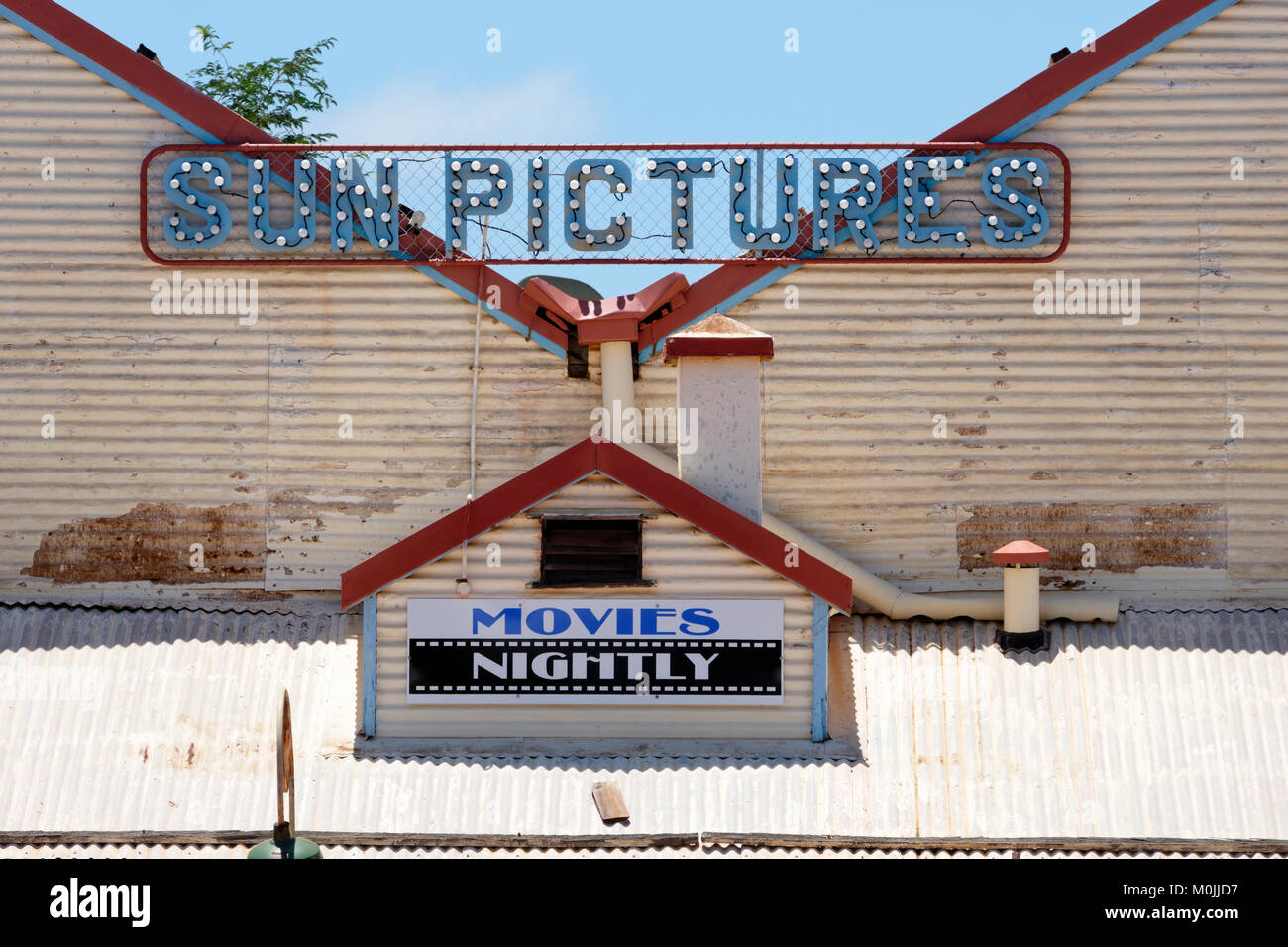 Sun Picture Gardens Worlds oldest operating outdoor picture theatre, Broome, West Kimberley, Western Australia Stock Photo