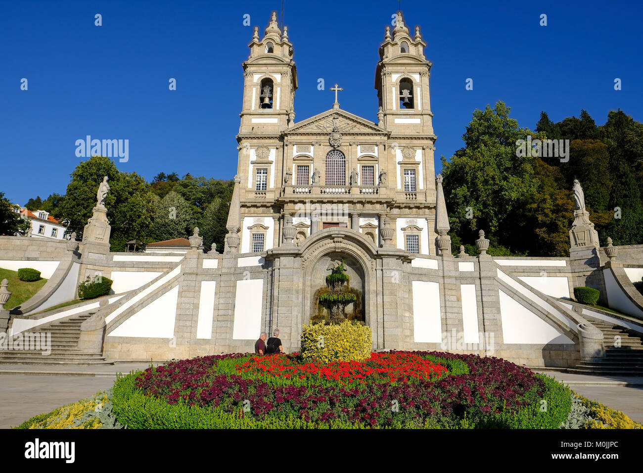 Sites of Braga in the North of Portugal, including the most polar site the church of Bom Jesus of Monte. Stock Photo