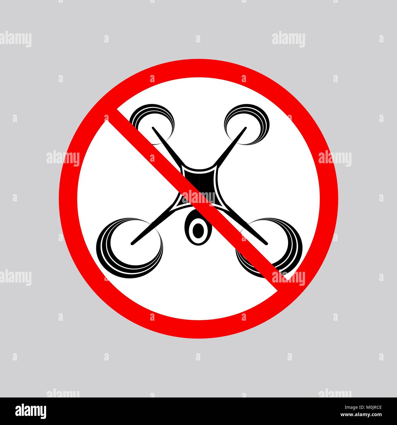 Stop Airdrone Allowed Sign. Photo and Video Air Drone Stock Vector