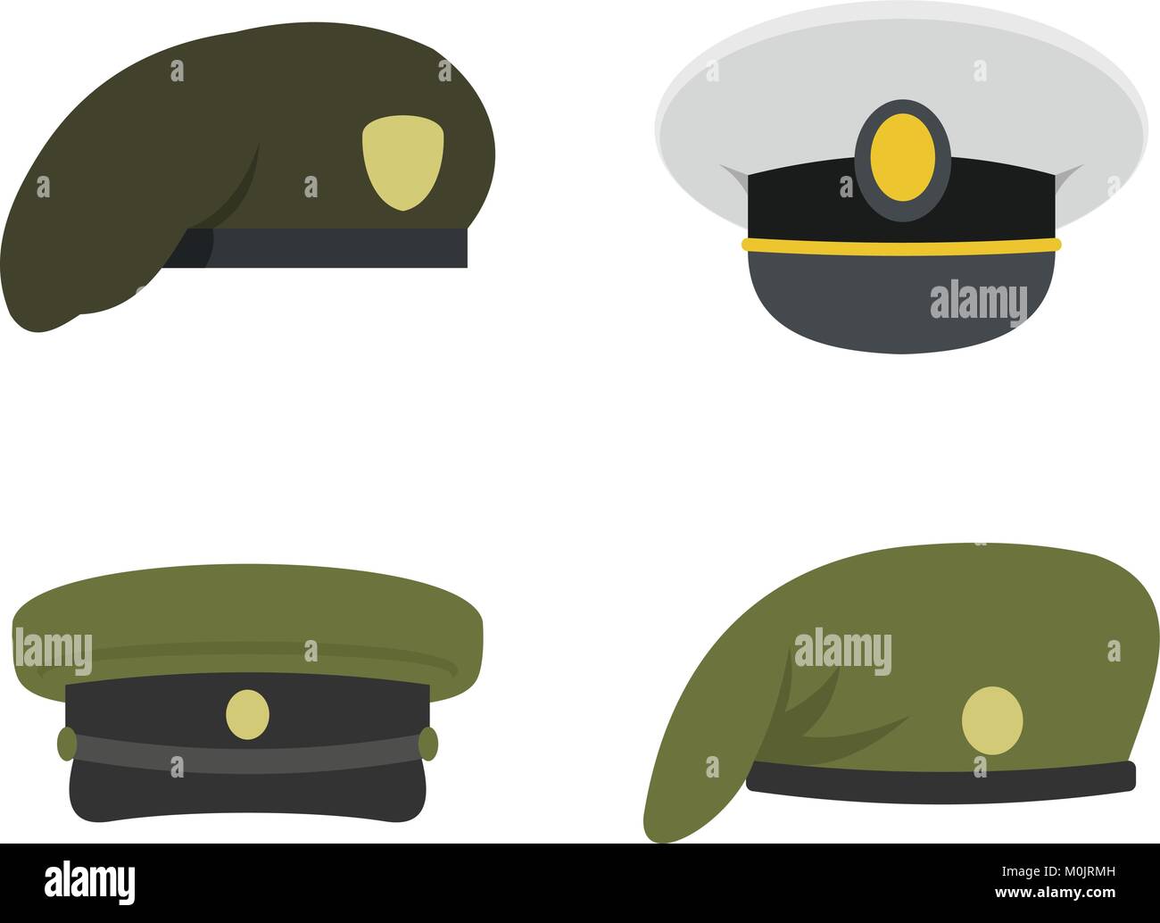 flat military hat