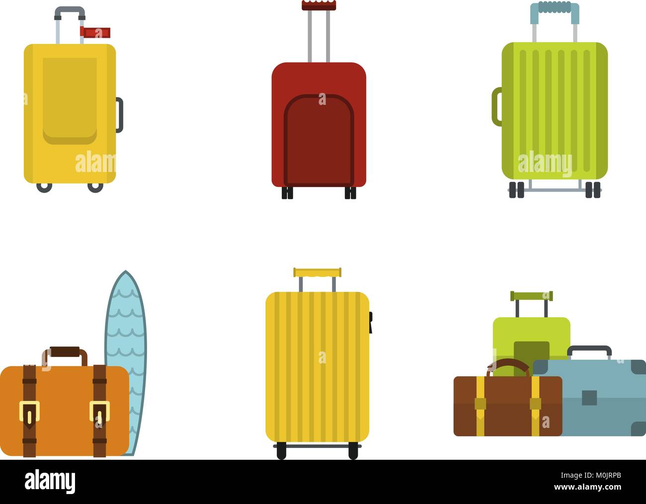 Travel bag icon set, flat style Stock Vector Image & Art - Alamy