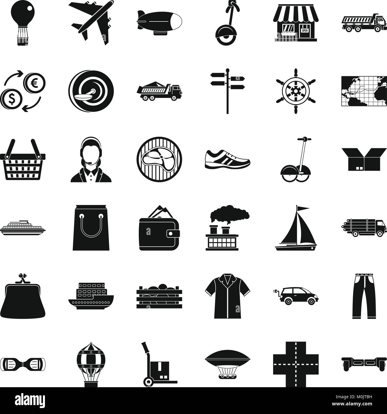 Operator icons set, simple style Stock Vector Image & Art - Alamy