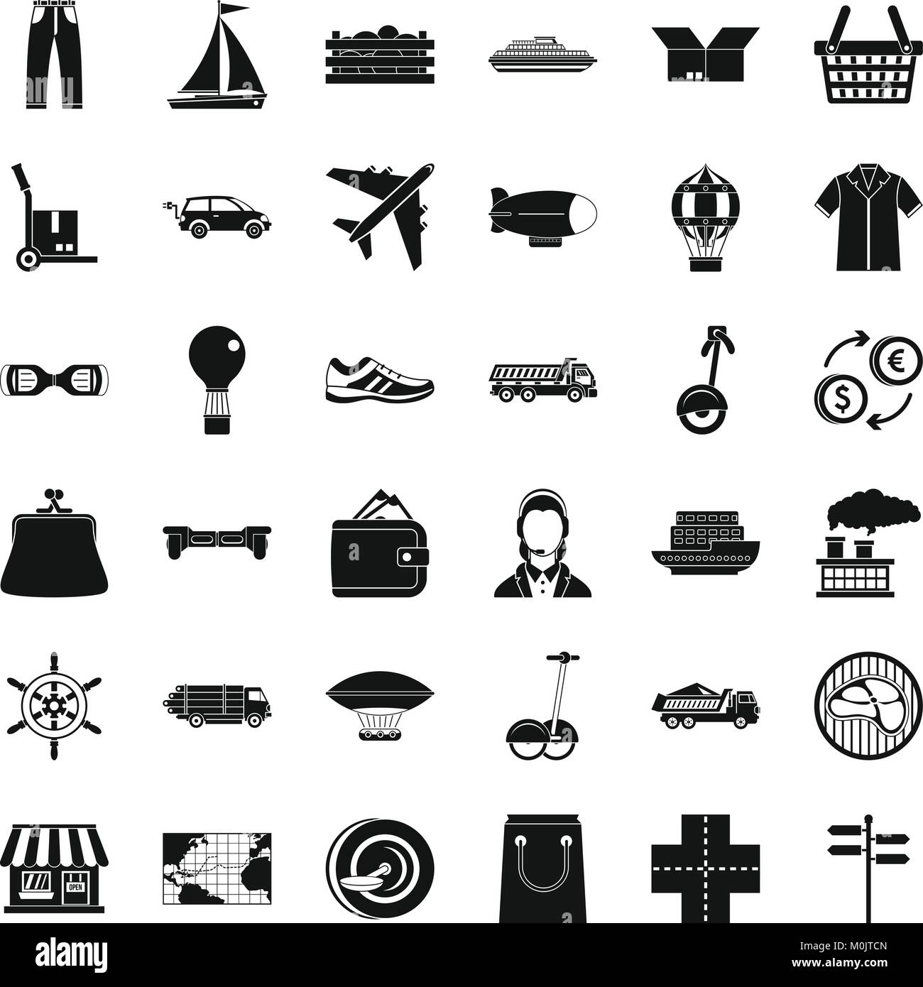 Sending icons set, simple style Stock Vector Image & Art - Alamy