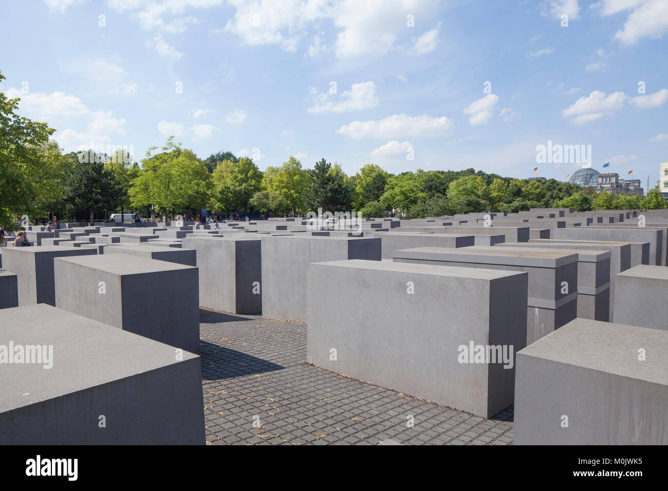 Holocaust Memorial, Memorial to the Murdered Jews of Europe, Berlin, Germany, Europe  I  Denkmal für die ermordeten Juden Europas oder Holocaust-Mahnm Stock Photo