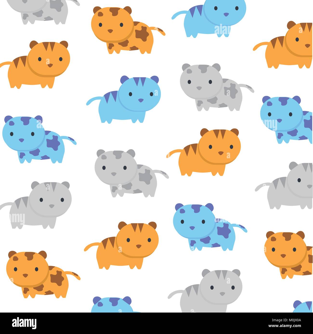 Pretty seamless pattern with cute kitty face Stock Vector Image & Art ...
