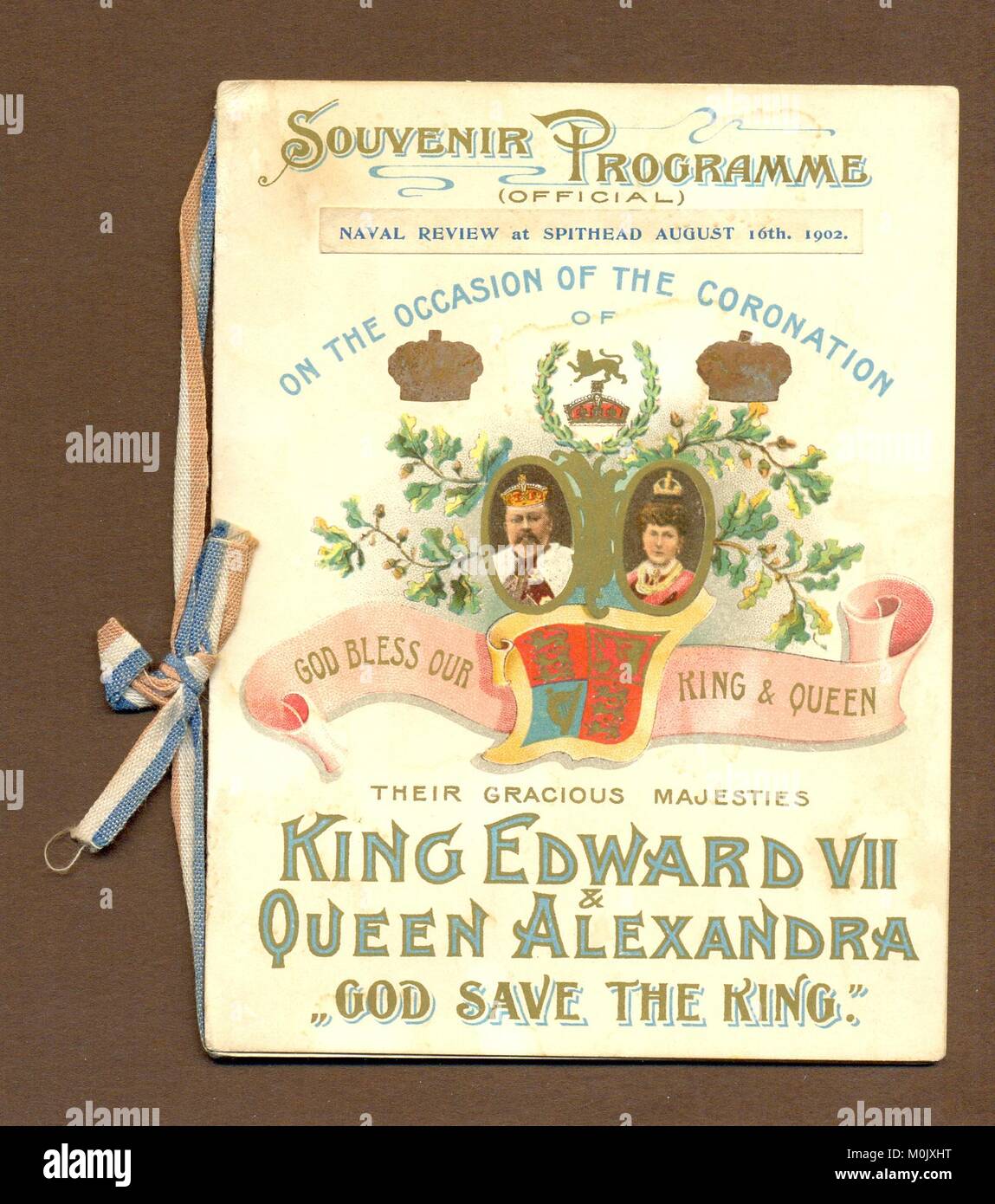 Souvenir programme for Coronation 1902 Stock Photo