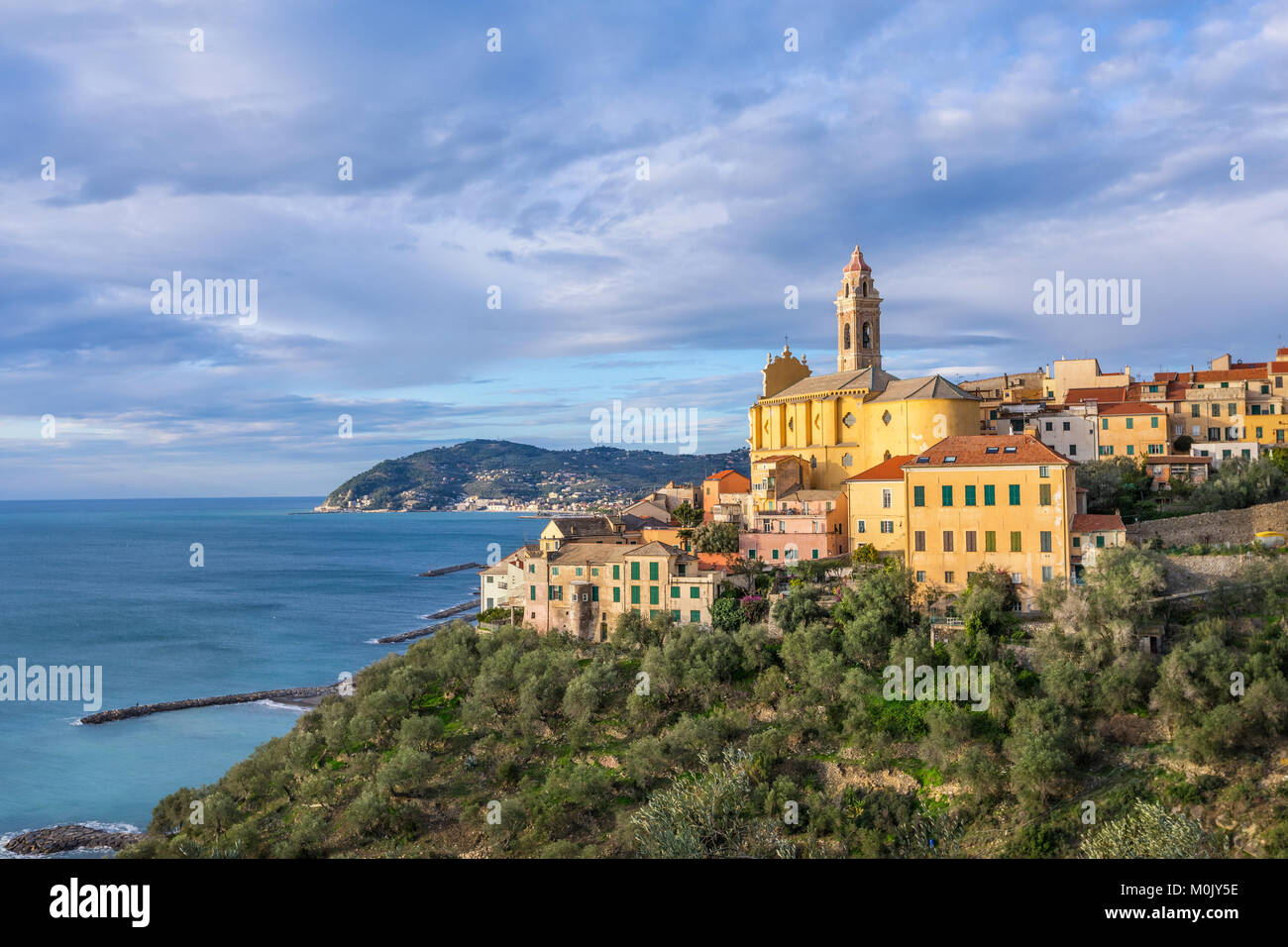 Cervo - medieval hilltop town located on Ligurian coast, province of Imperia, Liguria, Italy Stock Photo