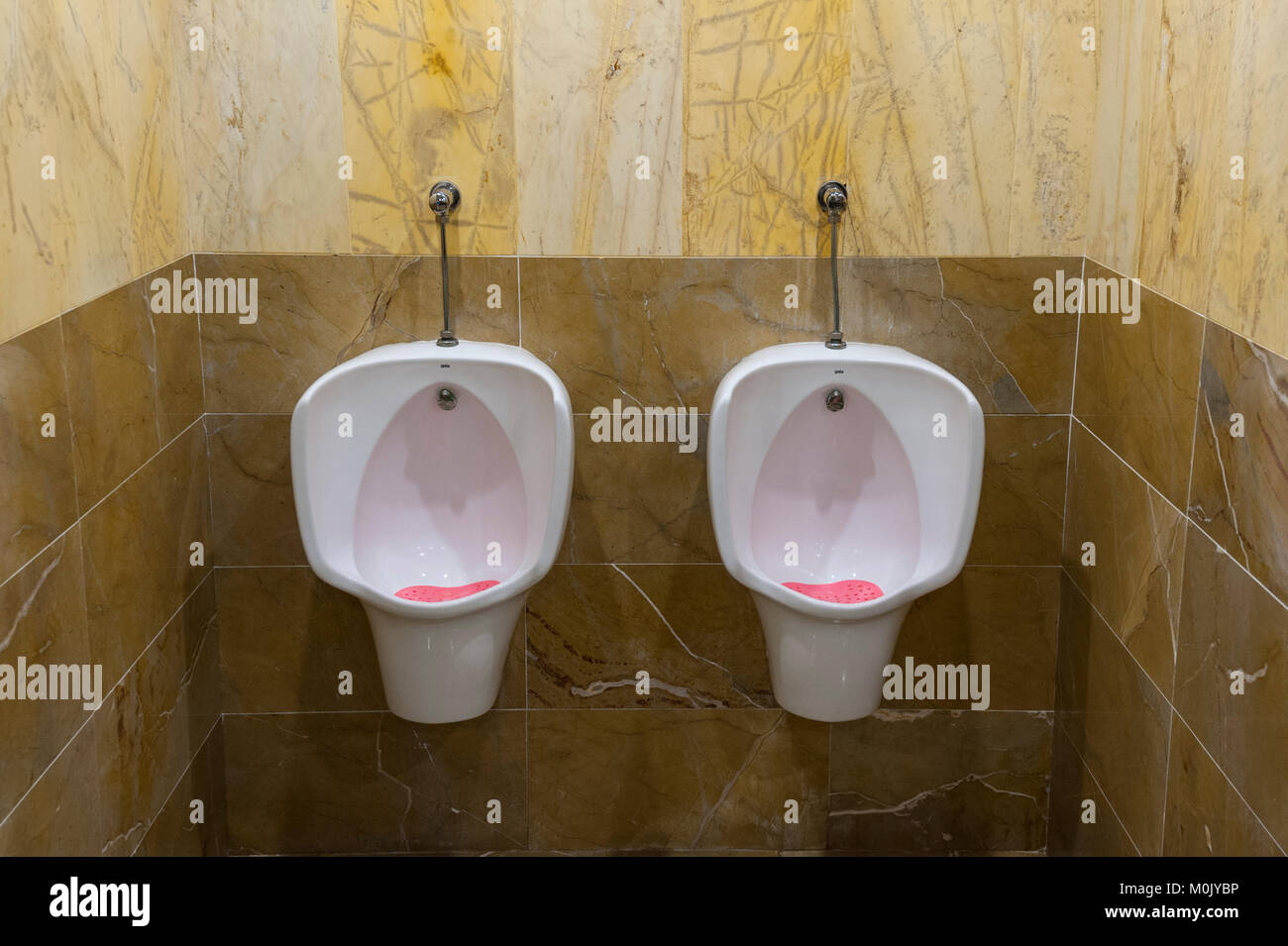 Urinals in Mahon , Menorca , Balearic Islands , Spain Stock Photo