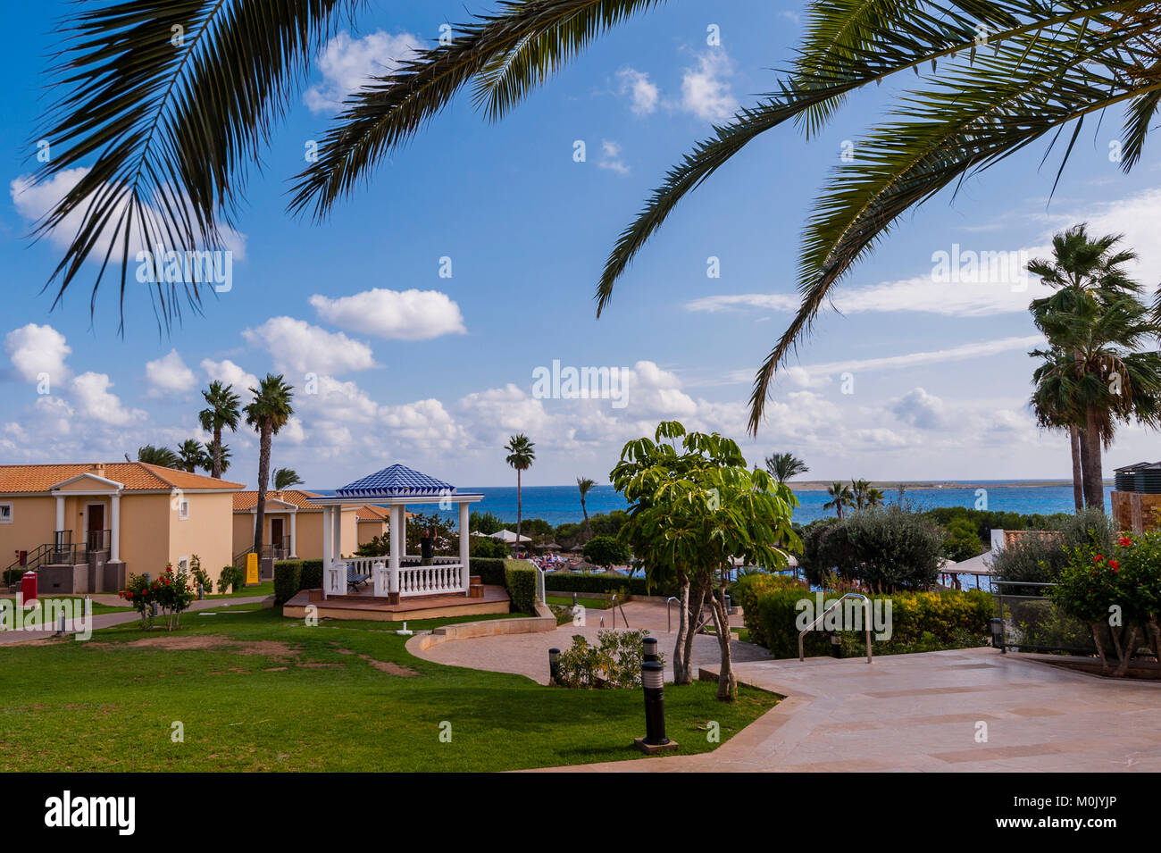 The Insotel Club holiday resort in Punta Prima , Menorca , Balearic Islands , Spain Stock Photo