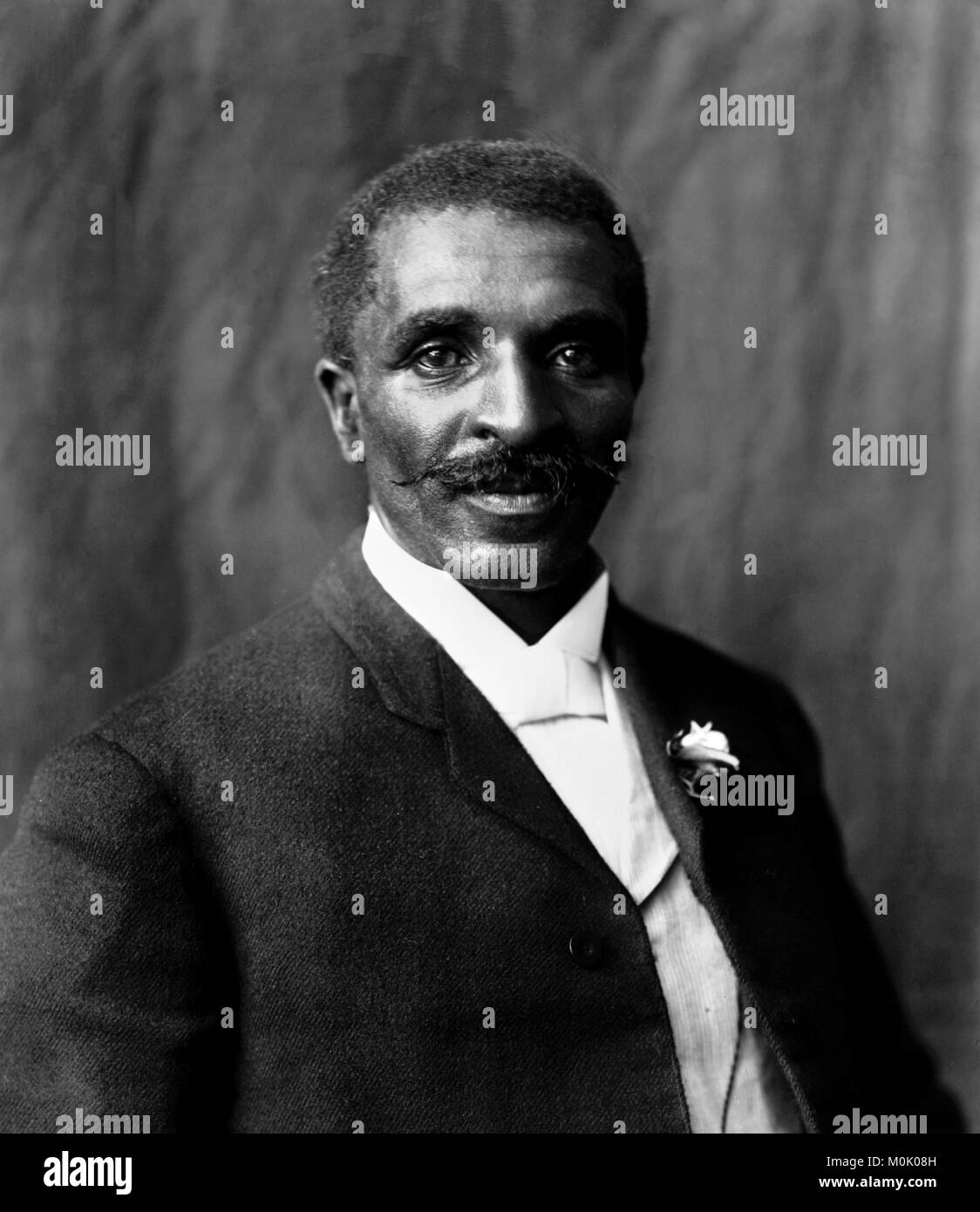 George Washington Carver (1860s-1943). Portrait of the American botanist and inventor by Francis Benjamin Johnston, 1906. Stock Photo