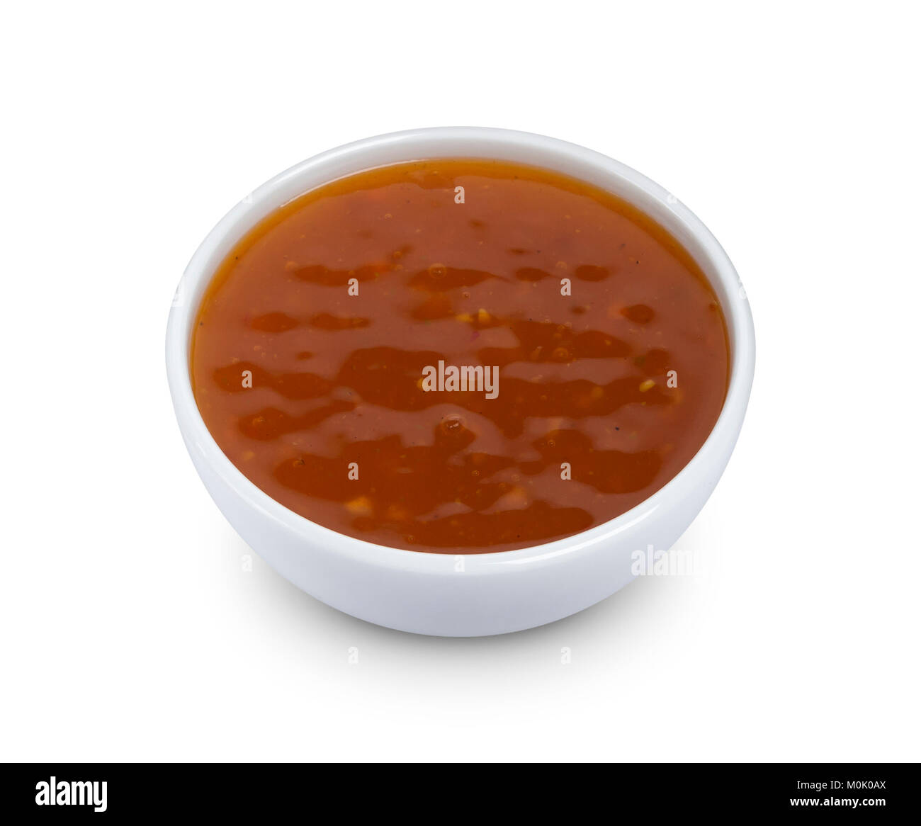 Sweet and sour sauce isolated on white background Stock Photo