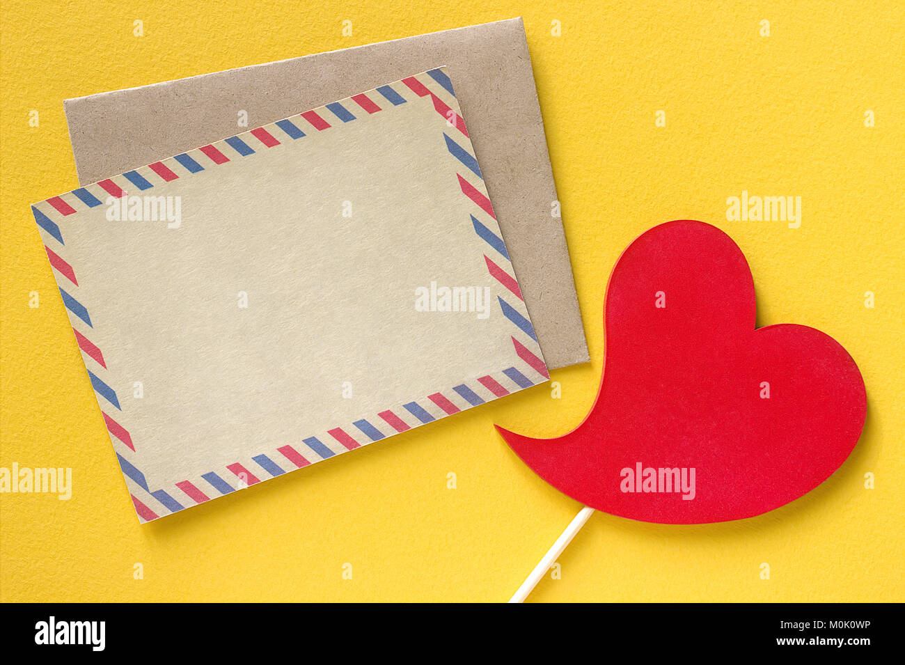 Valentines day background red heart card with place for text Stock ...