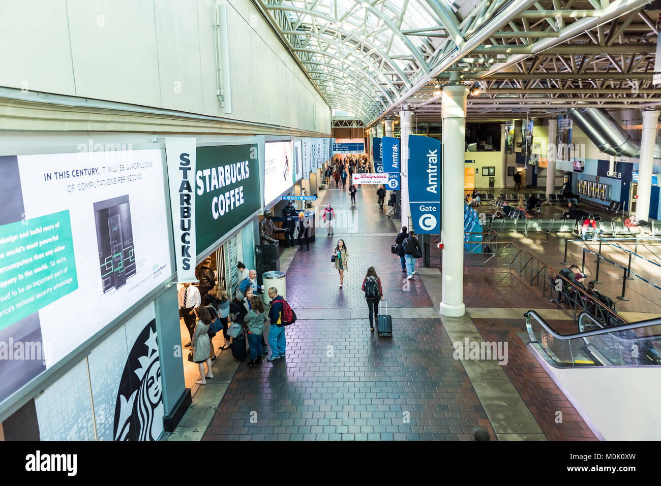 Washington DC, USA October 27, 2017 Inside Union Station in capital