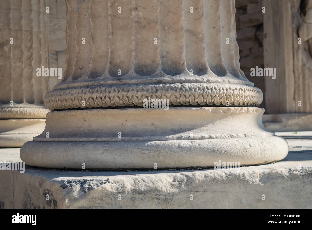 Close up of Ancient Greek Pillar, Erechtheion Temple, Acropolis, Athens,  Greece, Europe Stock Photo - Alamy