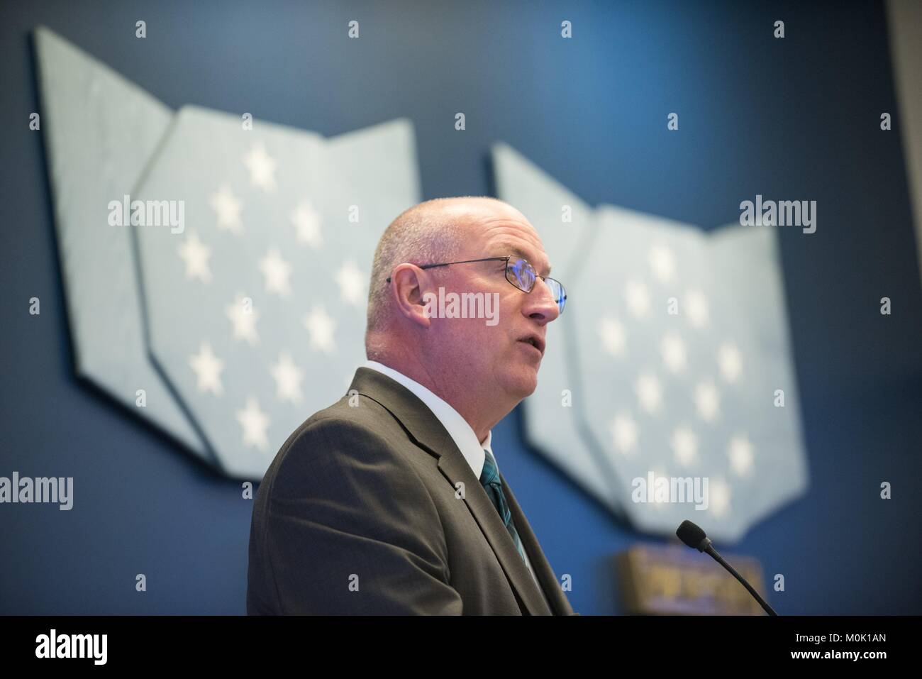 Fisher House Foundation President David Coker speaks during the Newmans