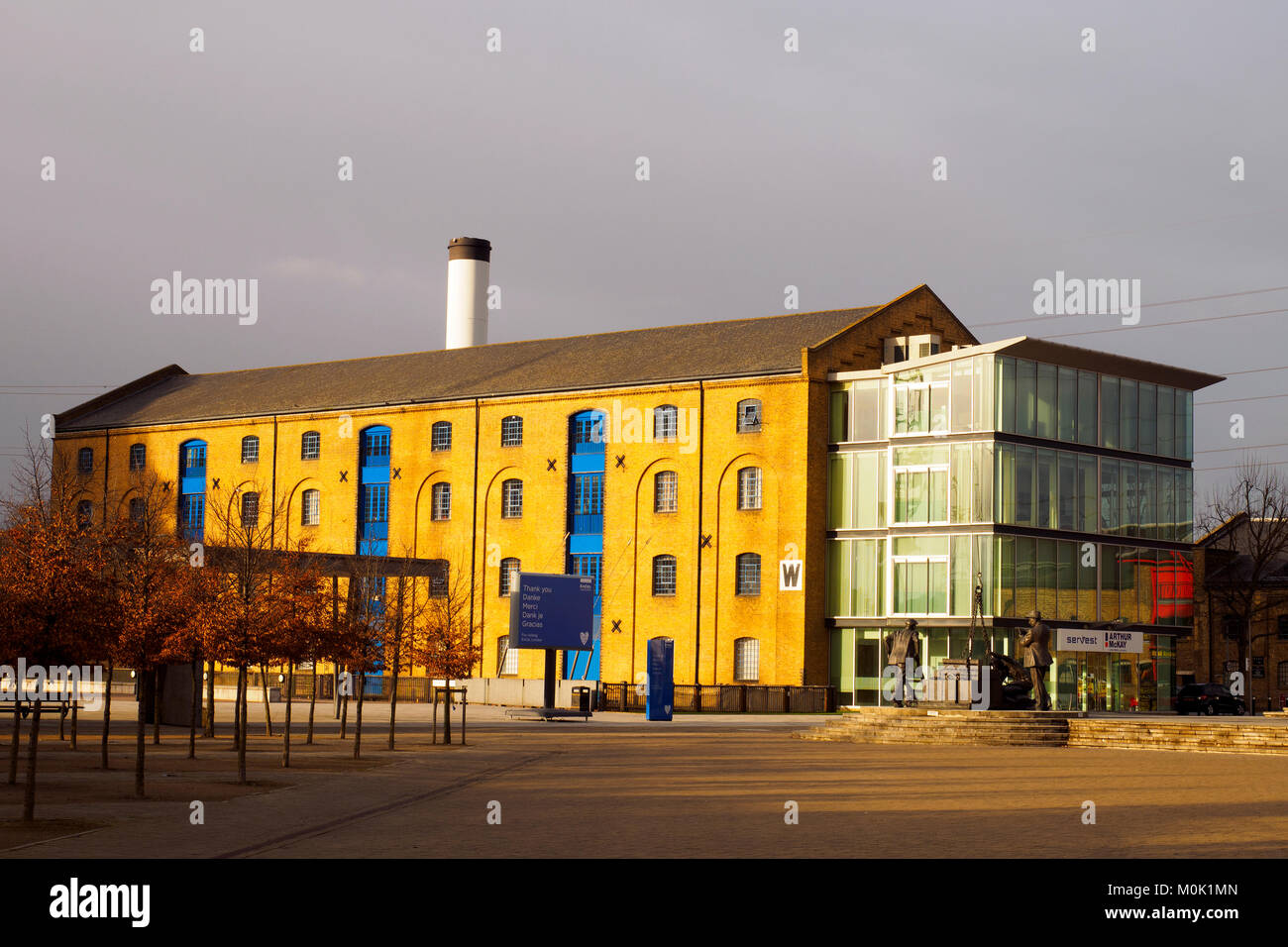 Converted old warehouse  near The Royal Victoria Dock - London, England Stock Photo