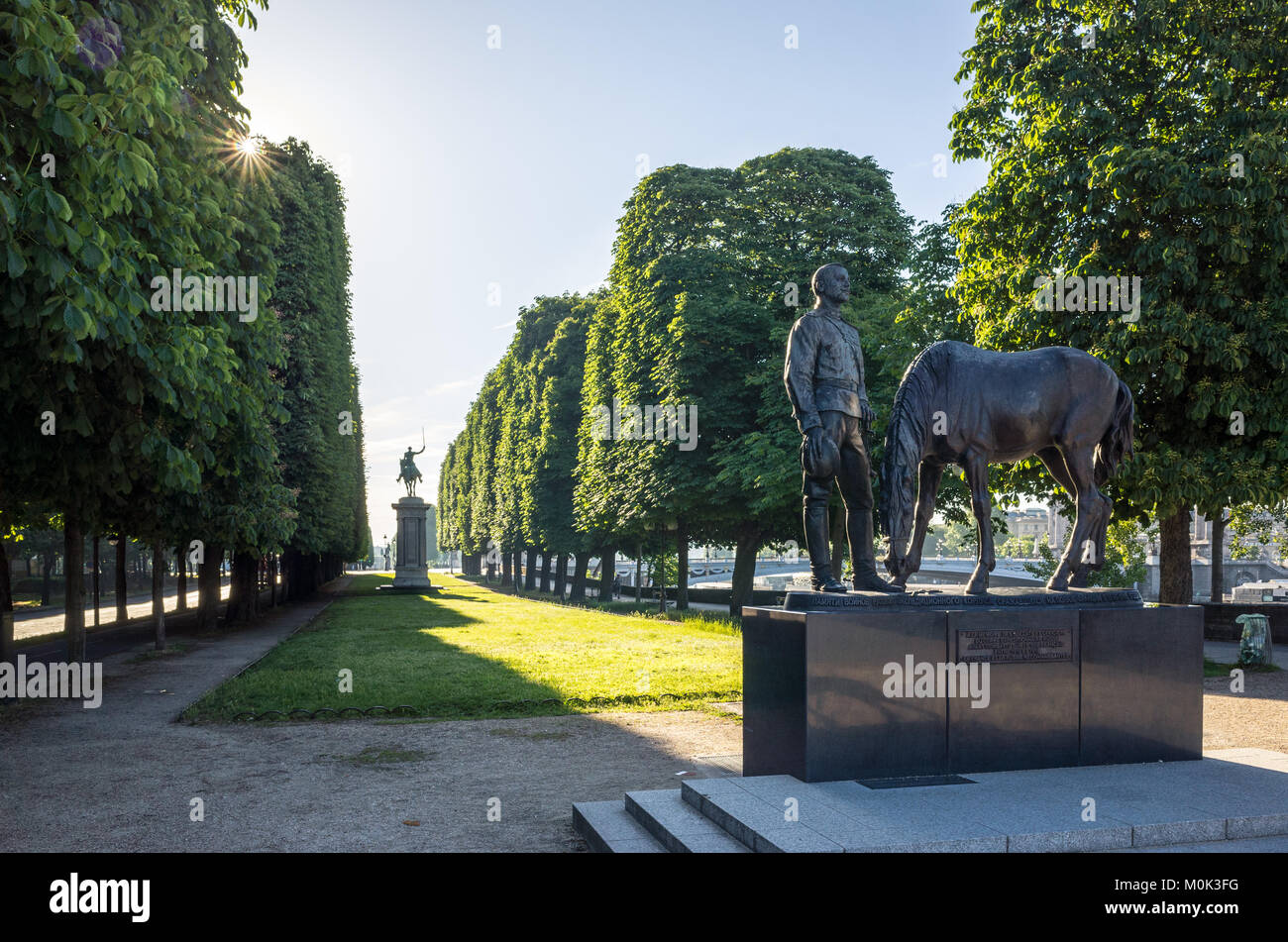 Paris, France - May 21, 2017: Monument to the memory of the Russian Expeditionary Force engaged in France during the First World War from 1916 to 1918 Stock Photo