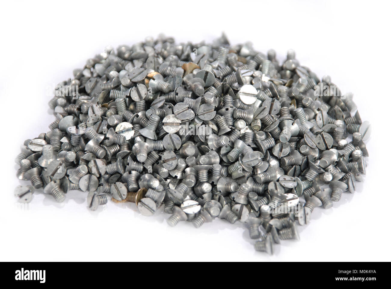 Heap from the big number of screws Stock Photo Alamy