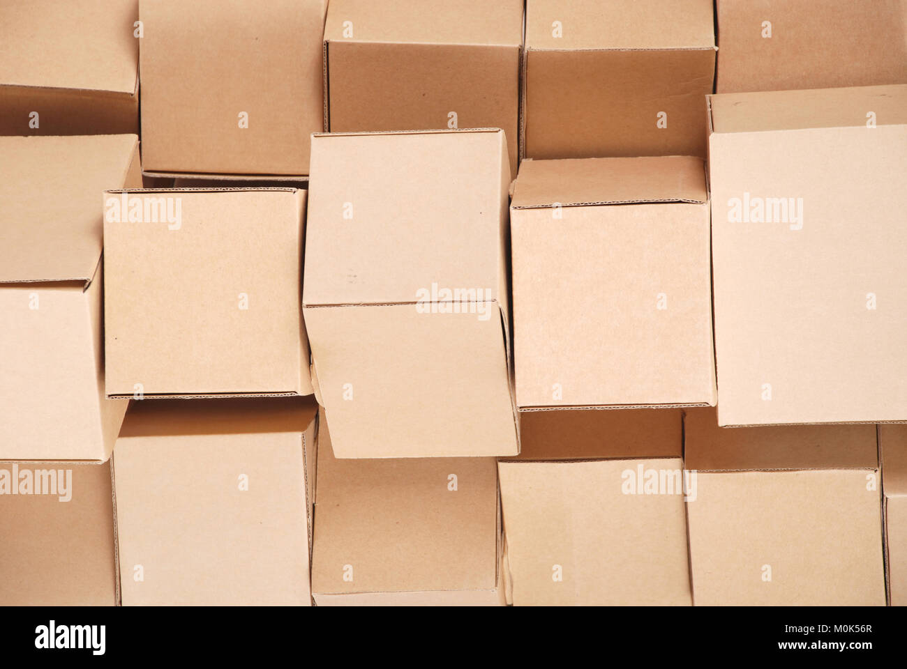 Cardboard boxes background Stock Photo - Alamy