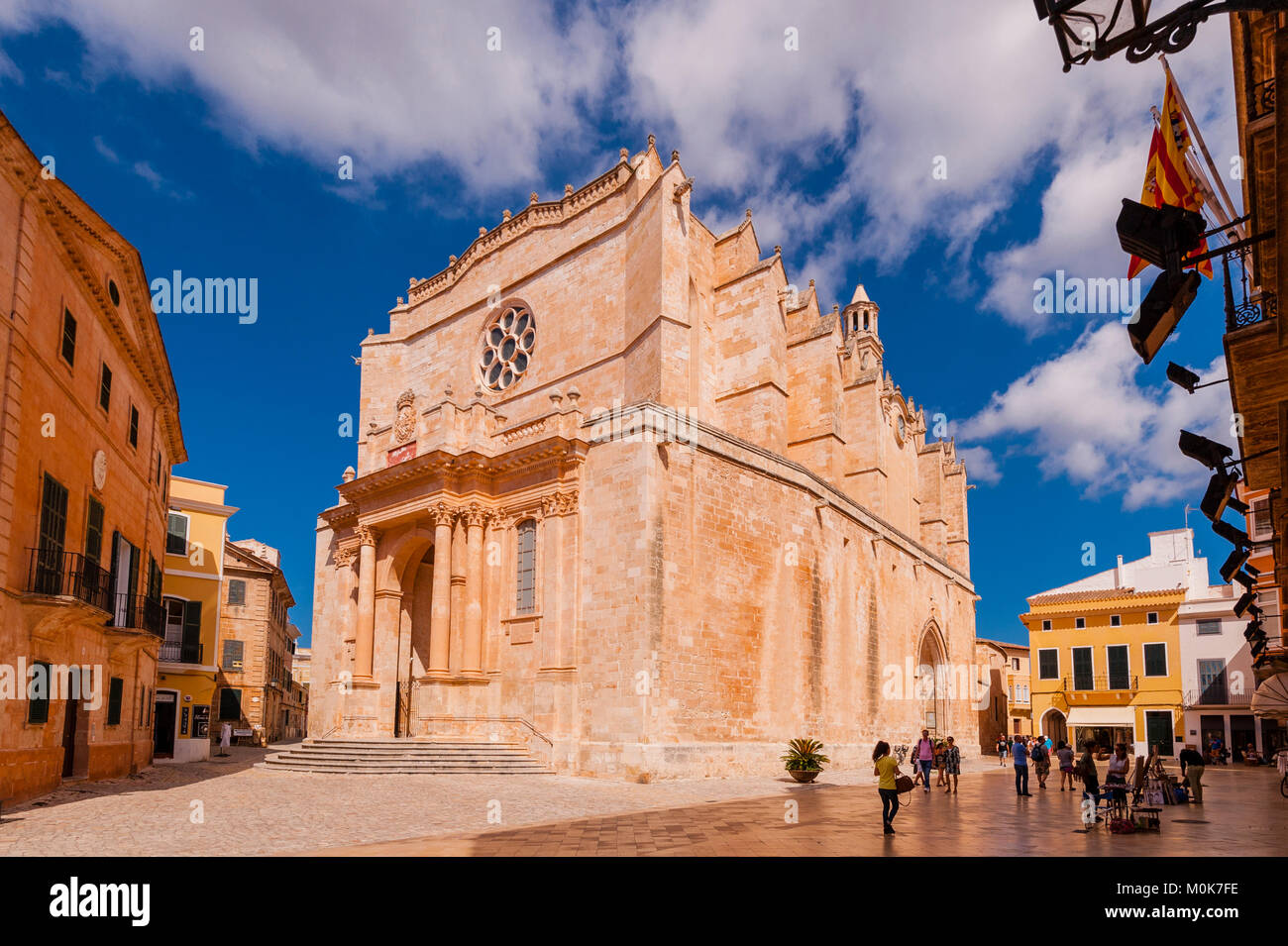 The Cathedral in Ciutadella de Menorca , Menorca , Balearic Islands , Spain Stock Photo