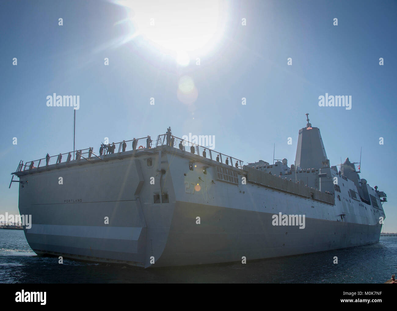 The future San Antonio-class amphibious transport dock ship USS