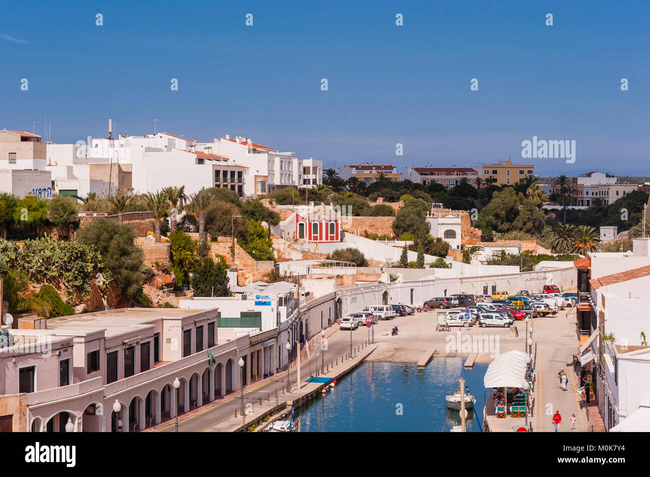 The Port in Ciutadella de Menorca , Menorca , Balearic Islands , Spain Stock Photo