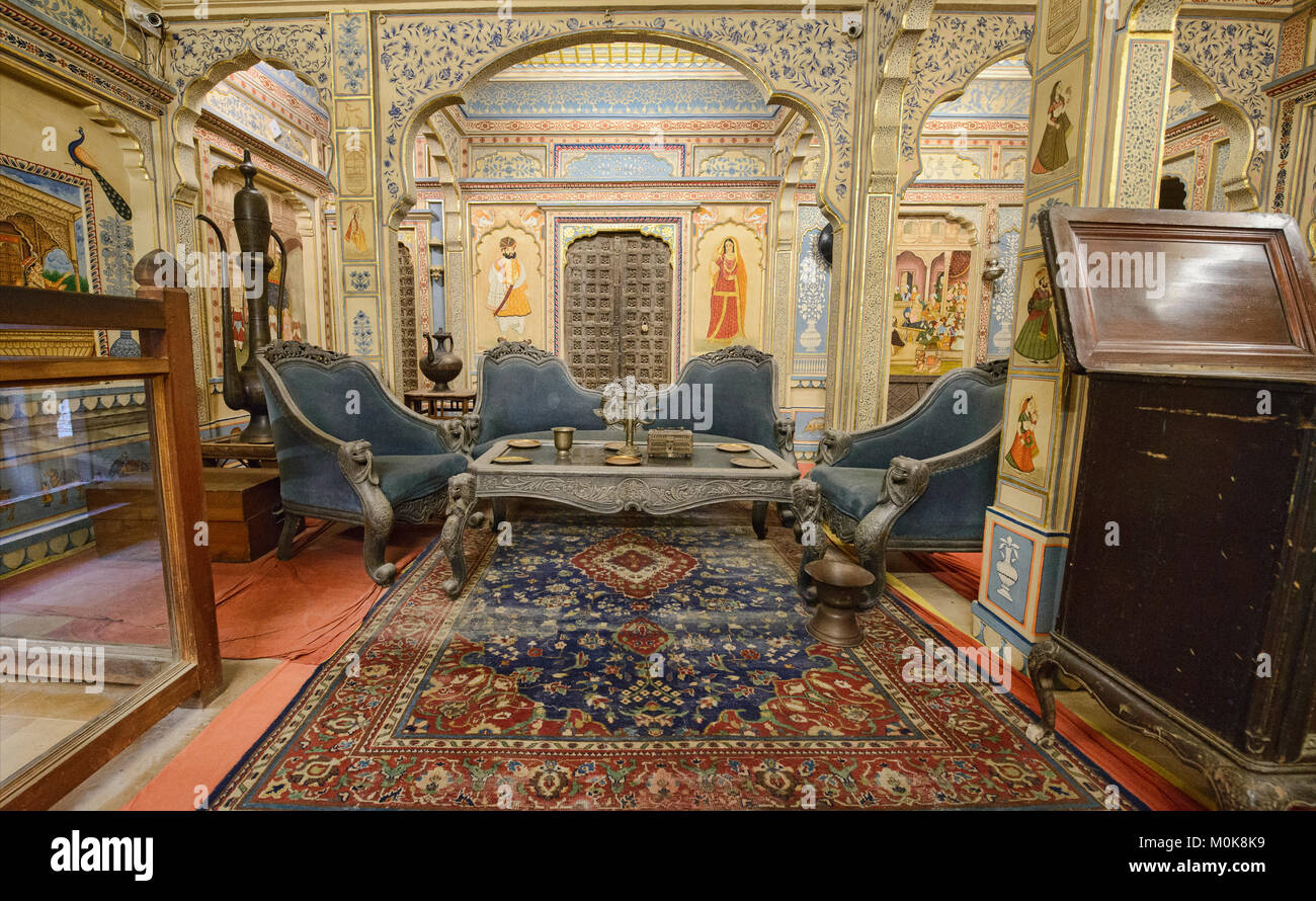 Interior of Patwon Ji Ki Haveli, Jaisalmer, Rajasthan, India Stock ...