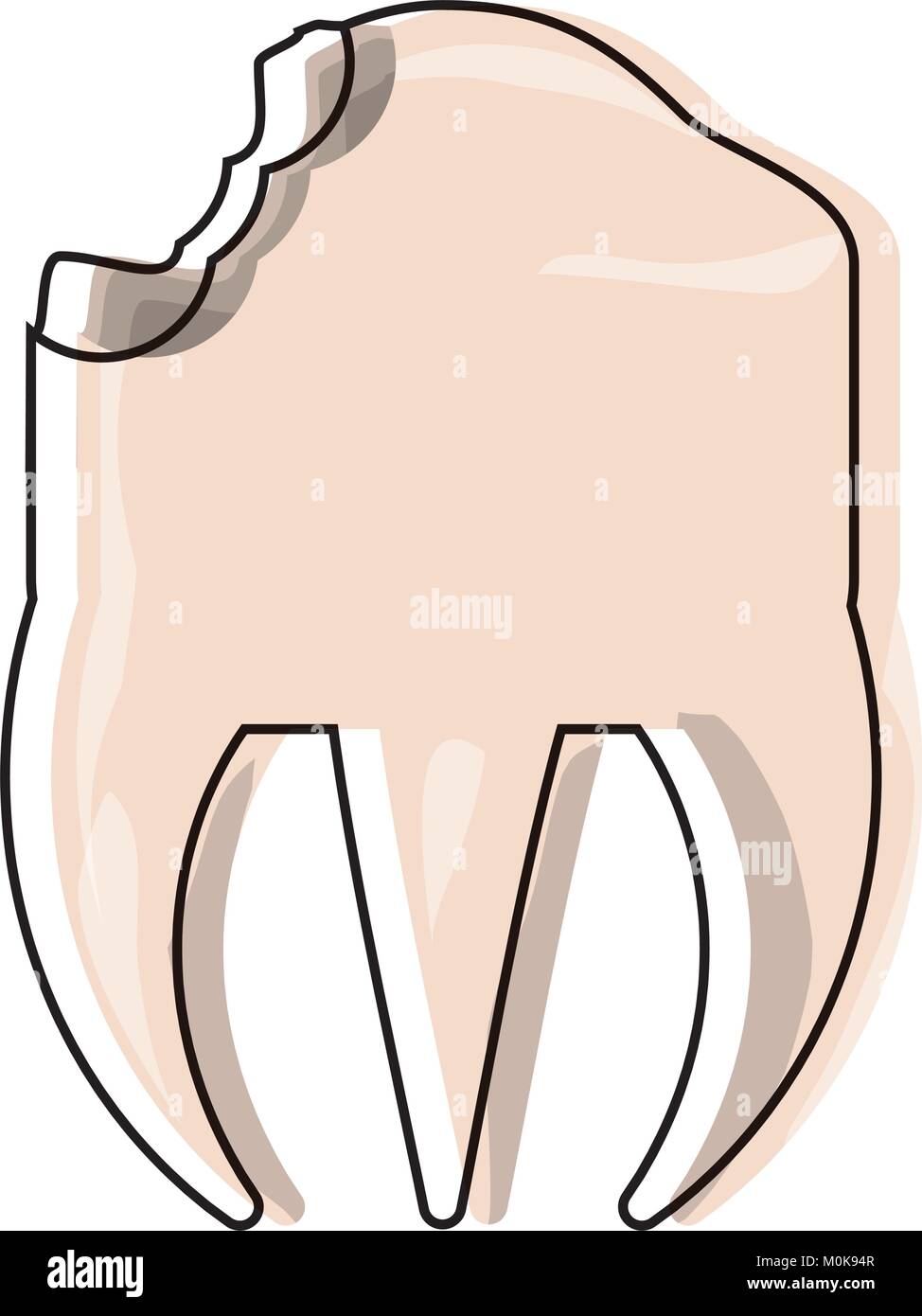 broken molar icon Stock Vector Image & Art - Alamy