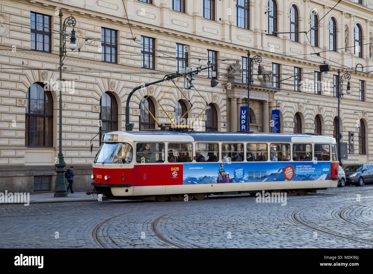 Old Tramway in Prague Stock Photo