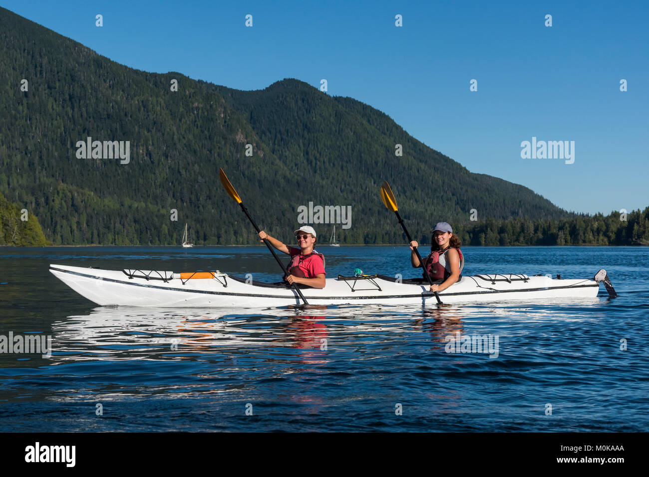 Kayaking in Clayoquot Sound, Vancouver Island; Tofino, British Columbia