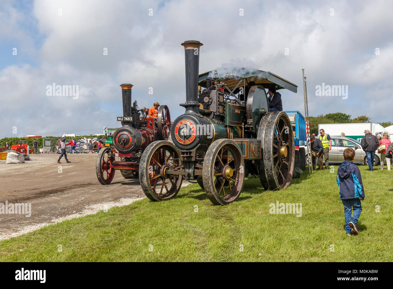 The Burrell Road Locomotive (traction engine), Stithians Steam Fair. Stock Photo