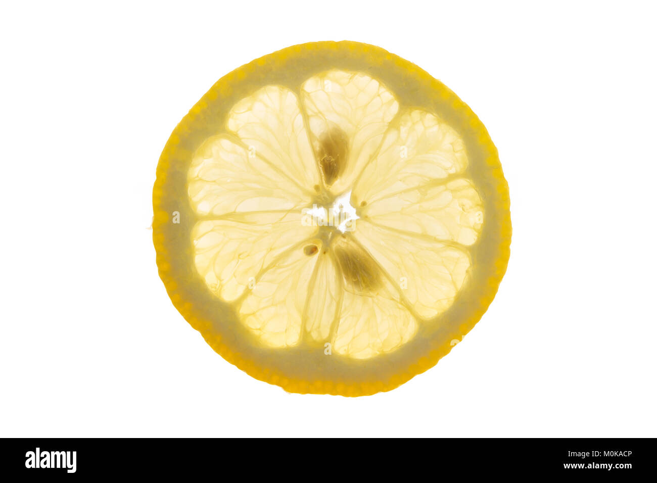 Slice of fresh lemon isolated on white background Stock Photo - Alamy