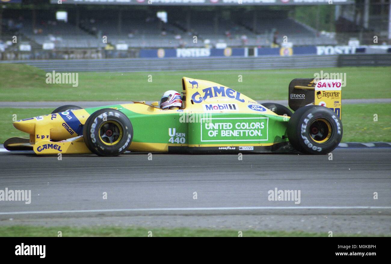 Martin Brundle, Benetton B192, Formula One at Silverstone in 1992 Stock  Photo - Alamy