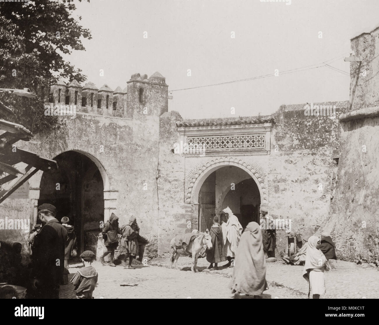 City Gate, Tangier, Morocco, c.1900 Stock Photo