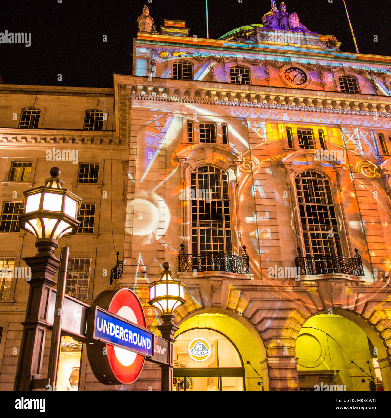 'Lumiere' Light Festival in Piccadilly Circus, London. Stock Photo