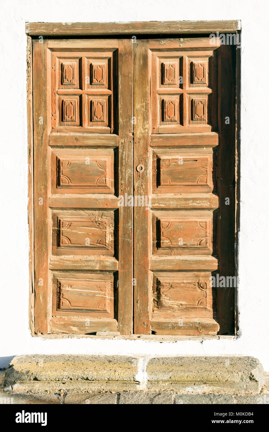 Old Spanish Wooden Doors Stock Photo Alamy