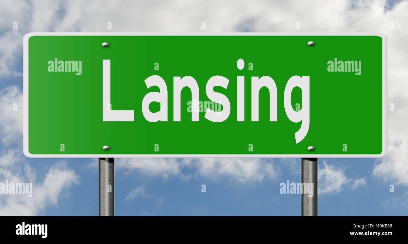 Lansing road sign hi-res stock photography and images - Alamy