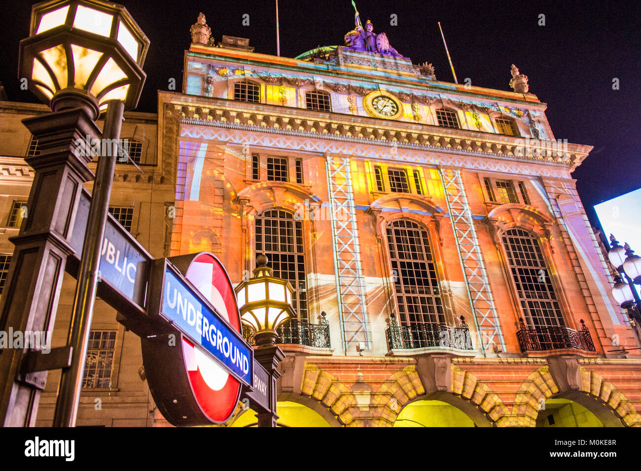 'Lumiere' Light Festival in Piccadilly Circus, London,. Stock Photo