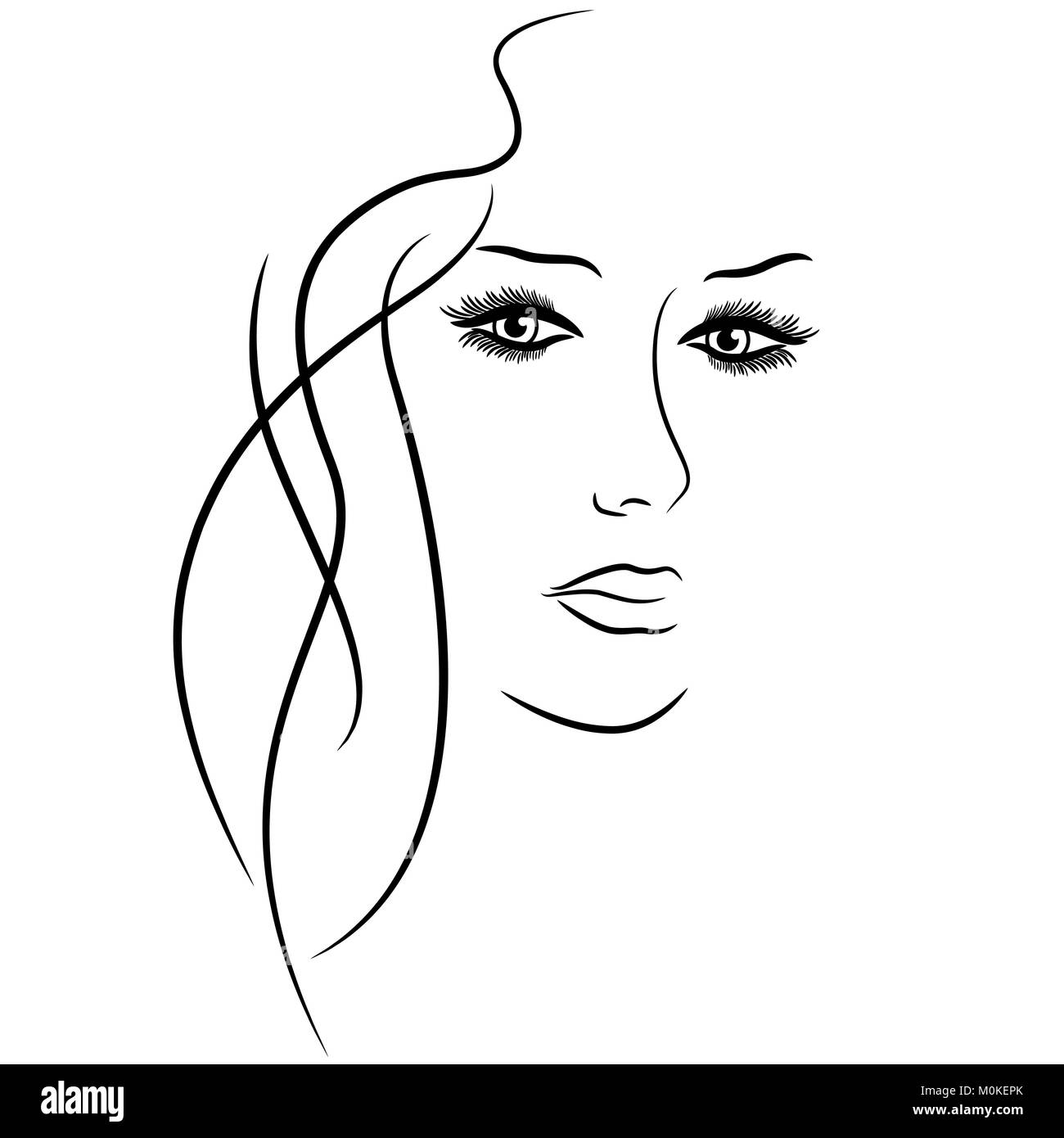 girl face outline