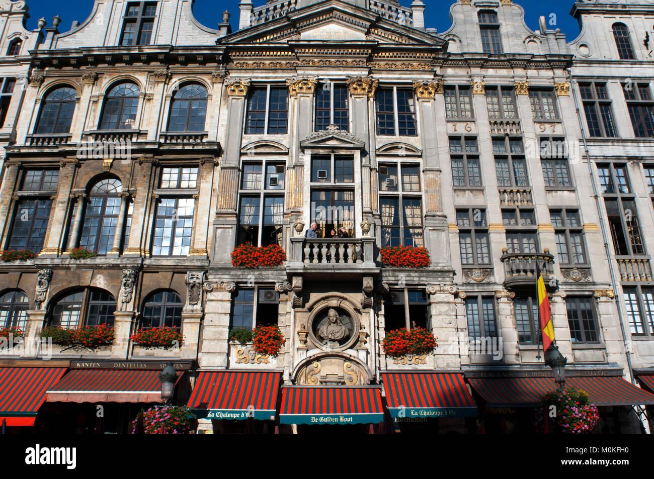 La Chaloupe D'Or - The Golden Boot restaurant in Grote Markt (The Grand Place) in central Brussels Belgium Stock Photo