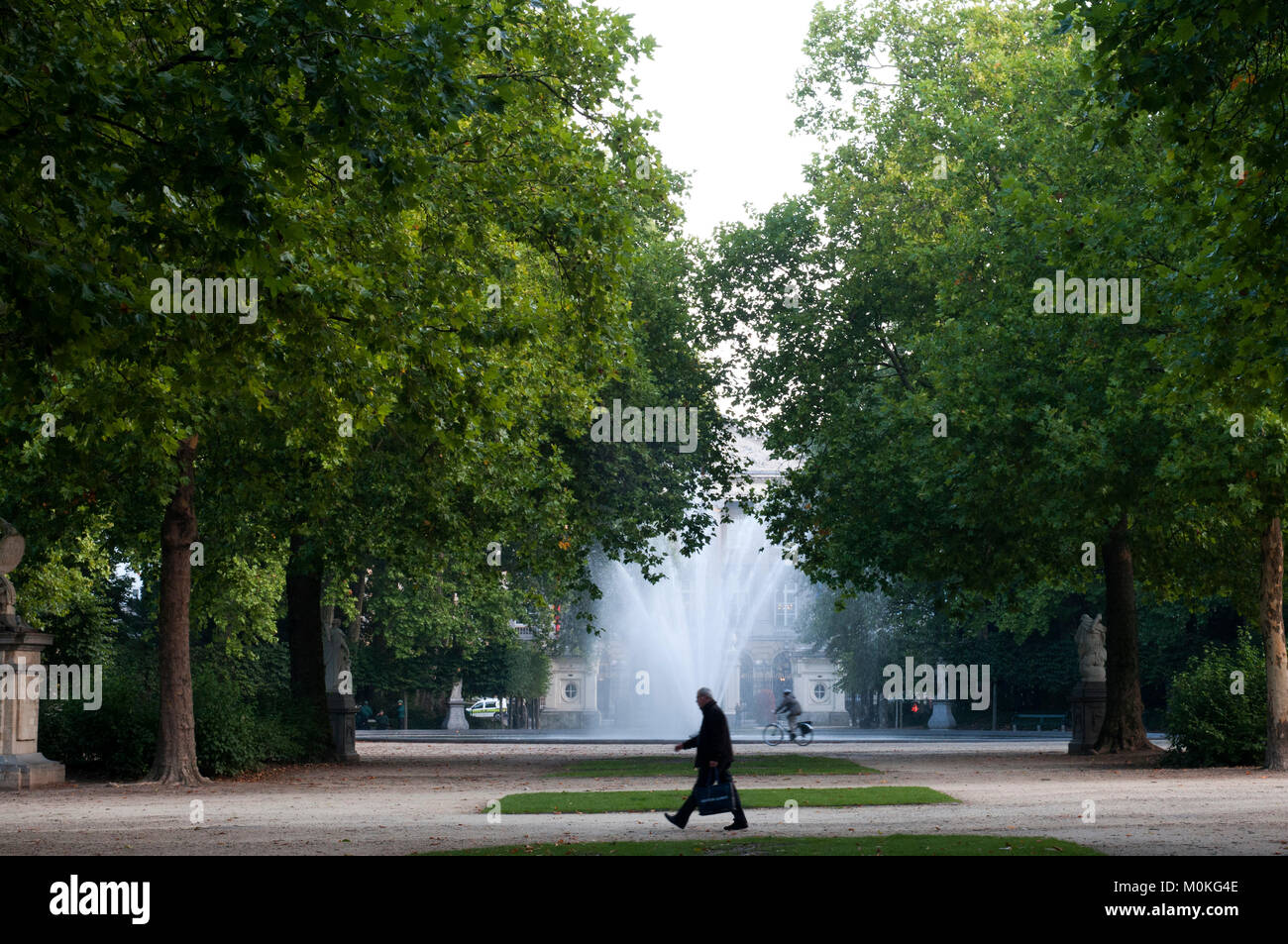 Parc de Bruxelles Warande Royal Park in front of the royal palace in Brussels Belgium Stock Photo