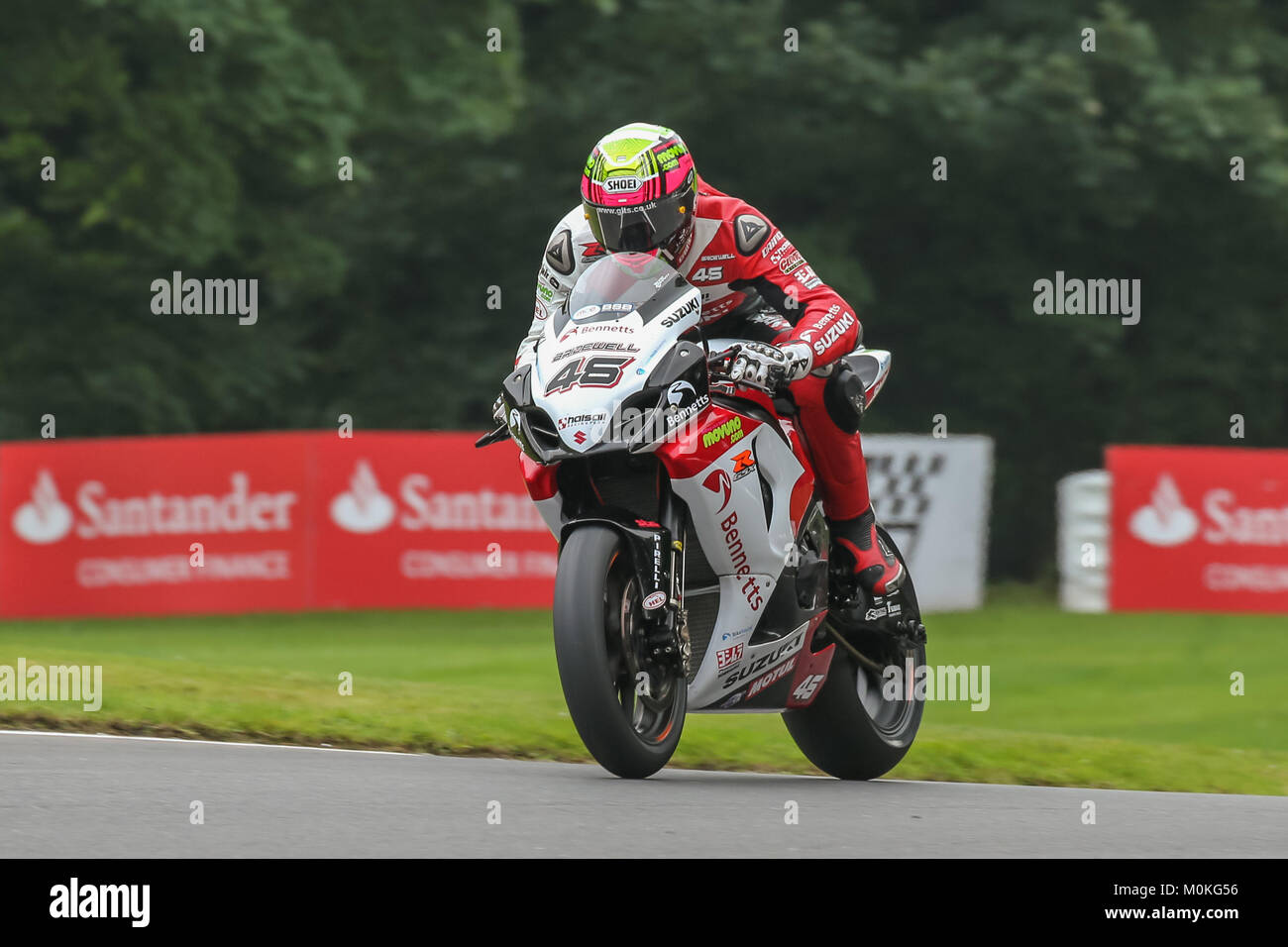 Tommy Bridewell On The Bennetts Suzuki Exciting Hall Bends During The Bsb Meeting At Cadwell