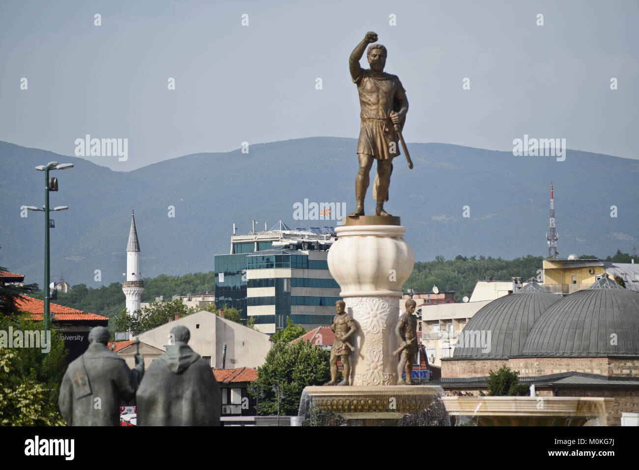 New monuments from Skopje 2014 Project (Skopje, Macedonia) Stock Photo