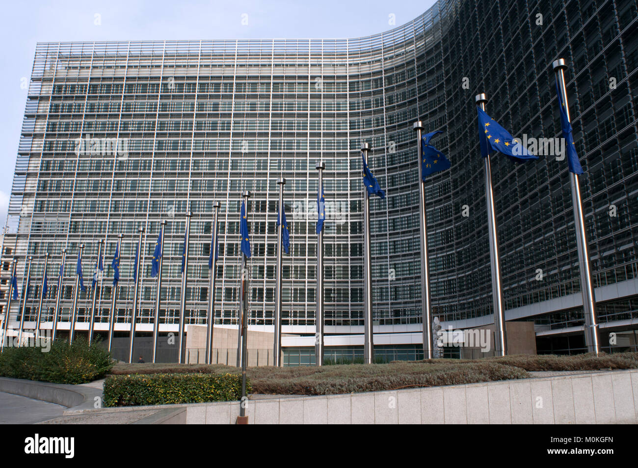 Brussels Berlaymont Building. Headquarters of the European Commission, EC, the executive of the European Union, EU Stock Photo
