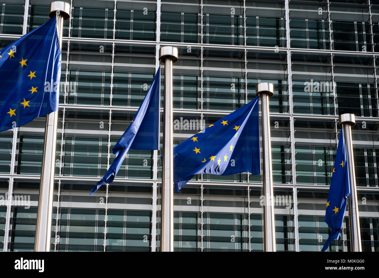 Brussels Berlaymont Building. Headquarters of the European Commission, EC, the executive of the European Union, EU Stock Photo